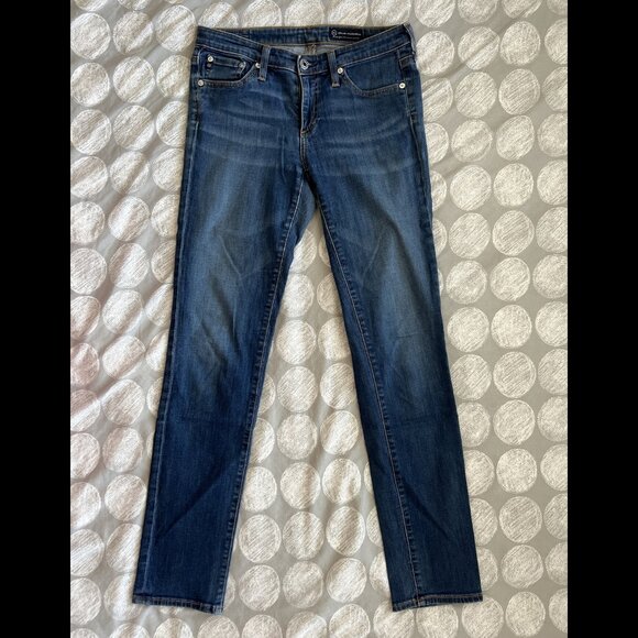 AG Adriano Goldschmied Blue Denim Jeans Sz 27R - Picture 1 of 16